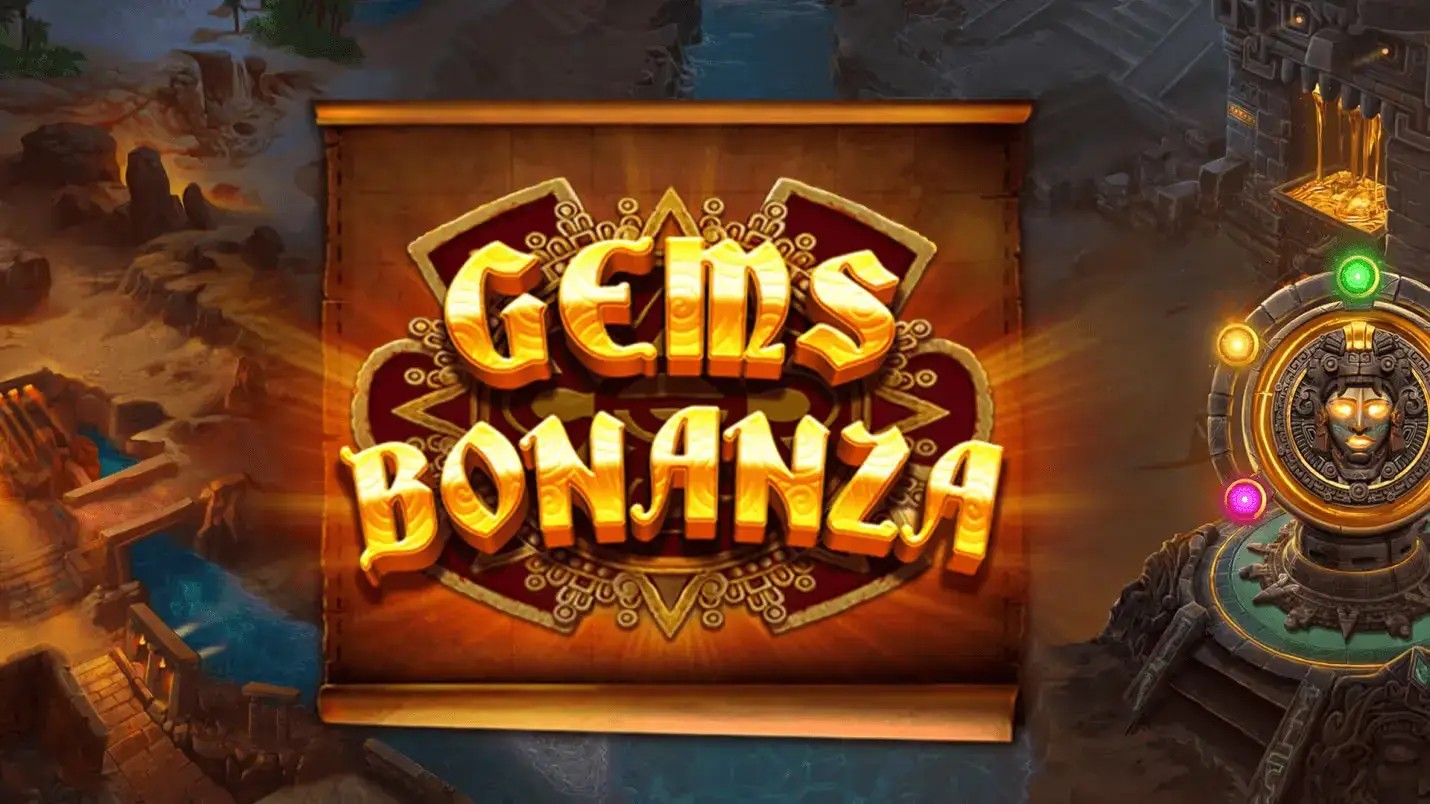 Gems Bonanza slot logo by Pragmatic Play at Wolf Casino