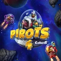 Pirots 4 online game logo by ELK Studios on wolfscasino.nl