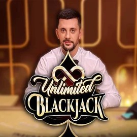 Unlimited Blackjack logo by Ezugi at Wolf Casino